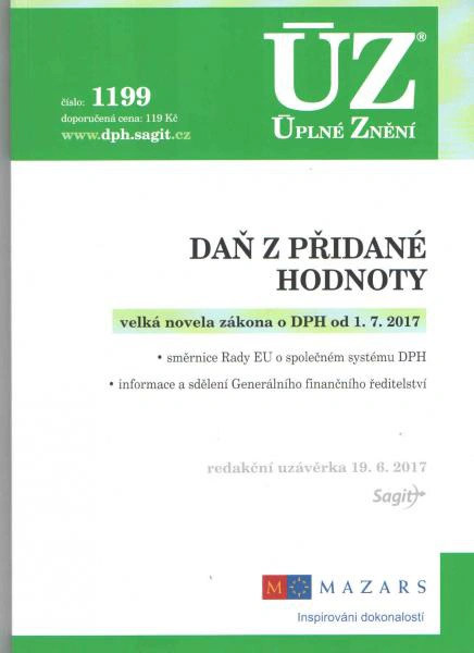 ÚZ č.1199 Daň z přidané hodnoty 2017 Nakladatelství Sagit