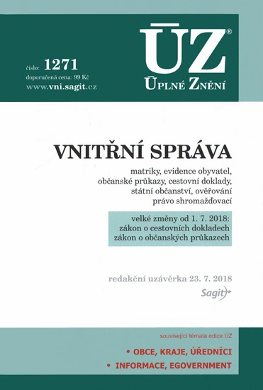 ÚZ č.1271 Vnitřní správa Nakladatelství Sagit ÚZ č.1271 Vnitřní správa Nakladatelství Sagit