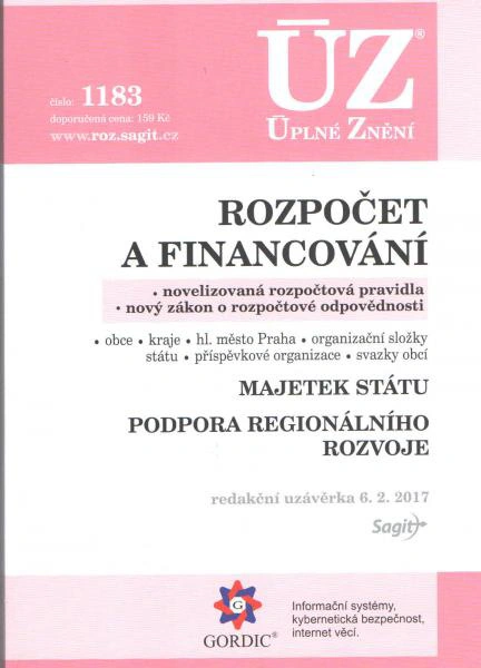ÚZ č.1183 Rozpočet a financování 2017 Nakladatelství Sagit ÚZ č.1183 Rozpočet a financování 2017 Nakladatelství Sagit