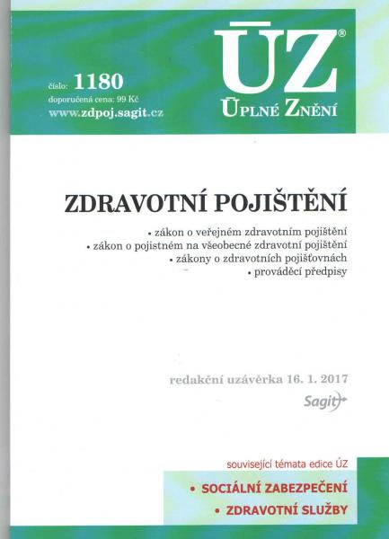 ÚZ č.1180 Zdravotní pojištění 2017 Nakladatelství Sagit