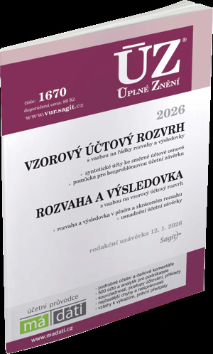 ÚZ č.1670 Vzorový účtový rozvrh pro podnikatele, rozvaha a výsledovka, 2026 Nakladatelství Sagit ÚZ č.1670 Vzorový účtový rozvrh pro podnikatele, rozvaha a výsledovka, 2026 Nakladatelství Sagit