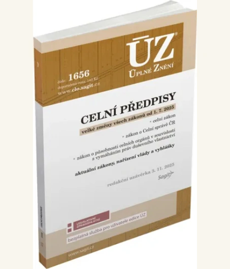 ÚZ č.1656 Celní předpisy Nakladatelství Sagit