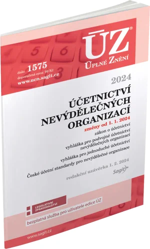 ÚZ č.1575 Účetnictví nevýdělečných organizací Nakladatelství Sagit ÚZ č.1575 Účetnictví nevýdělečných organizací Nakladatelství Sagit