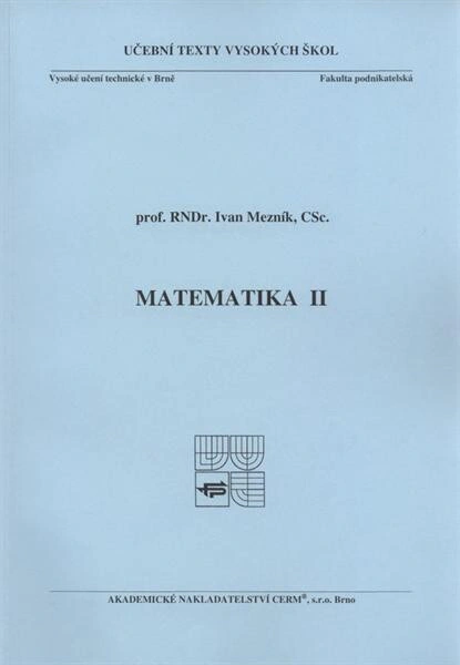 Matematika II. Akademické nakladatelství CERM