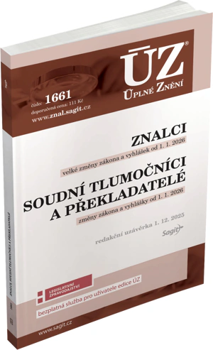 ÚZ č.1661 Znalci, soudní tlumočníci a soudní překladatelé Nakladatelství Sagit