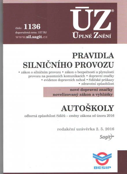 ÚZ č.1136 Pravidla silničního provozu Nakladatelství Sagit