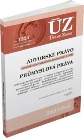 ÚZ č.1524 Autorské právo, Průmyslová práva Nakladatelství Sagit ÚZ č.1524 Autorské právo, Průmyslová práva Nakladatelství Sagit