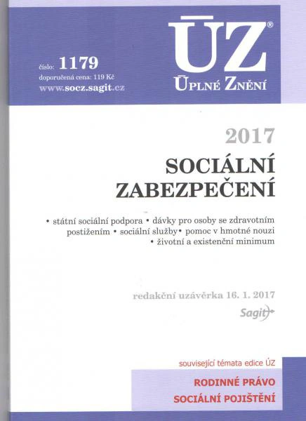 ÚZ č.1179 Sociální zabezpečení 2017 Nakladatelství Sagit
