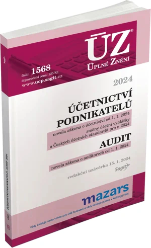 ÚZ č.1568 Účetnictví podnikatelů, Audit, 2024 Nakladatelství Sagit ÚZ č.1568 Účetnictví podnikatelů, Audit, 2024 Nakladatelství Sagit