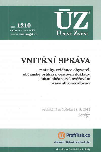 ÚZ č.1210 Vnitřní správa Nakladatelství Sagit ÚZ č.1210 Vnitřní správa Nakladatelství Sagit
