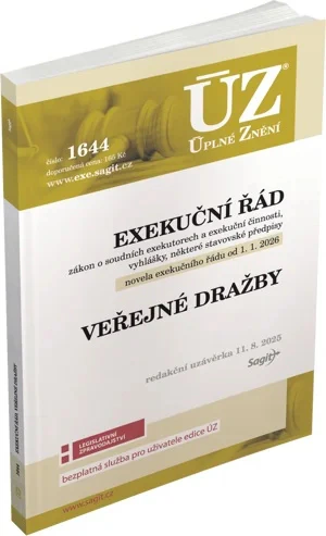 ÚZ č.1644 Exekuční řád, veřejné dražby Nakladatelství Sagit