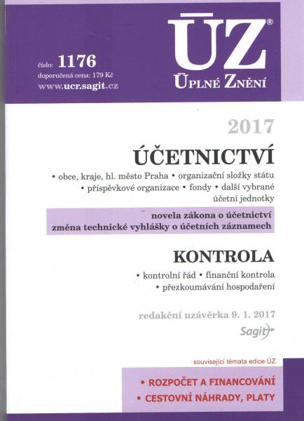 ÚZ č.1176 Účetnictví obcí, krajů, Kontrola 2017 Nakladatelství Sagit