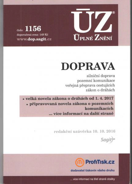 ÚZ č.1156 Doprava 2016 Nakladatelství Sagit