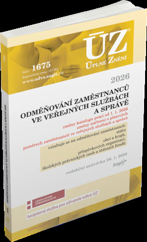 ÚZ č.1675 Odměňování zaměstnanců ve veřejných službách a správě, 2026 Nakladatelství Sagit