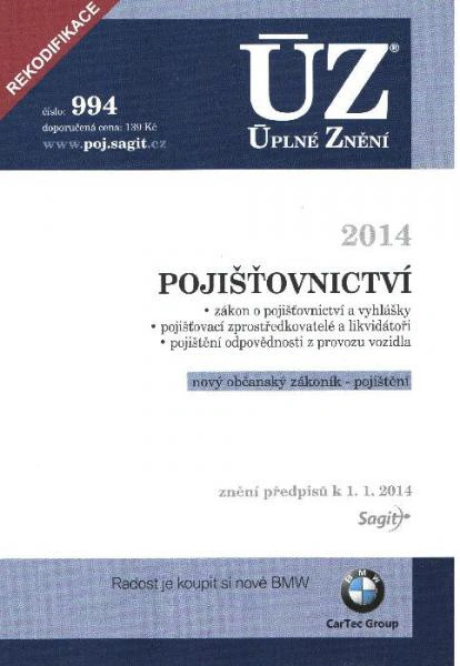ÚZ č.994 Pojišťovnictví Nakladatelství Sagit