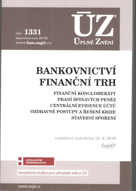 ÚZ č.1331 Bankovnictví, Finanční konglomeráty, Praní špinavých peněz, Stavební spoření Nakladatelství Sagit ÚZ č.1331 Bankovnictví, Finanční konglomeráty, Praní špinavých peněz, Stavební spoření Nakladatelství Sagit