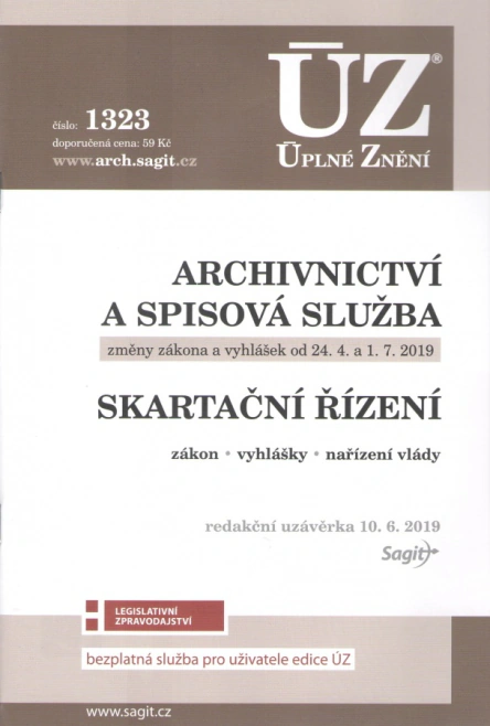 ÚZ č.1323 Archivnictví a spisová služba, Skartační řízení Nakladatelství Sagit