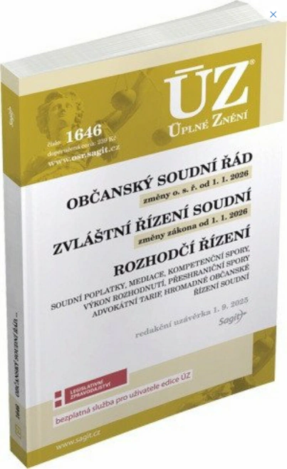ÚZ č.1646 Občanský soudní řád, Zvláštní řízení soudní, Rozhodčí řízení, Soudní poplatky, Mediace Nakladatelství Sagit ÚZ č.1646 Občanský soudní řád, Zvláštní řízení soudní, Rozhodčí řízení, Soudní poplatky, Mediace Nakladatelství Sagit