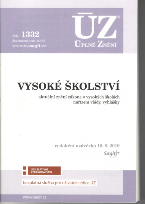 ÚZ č.1332 Vysoké školství Nakladatelství Sagit ÚZ č.1332 Vysoké školství Nakladatelství Sagit