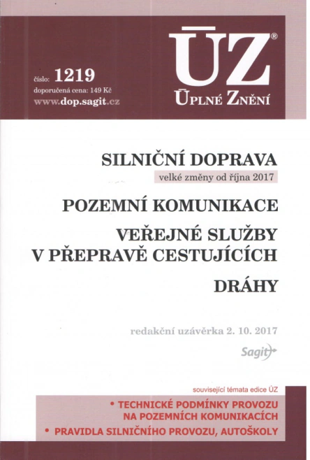 ÚZ č.1219 Doprava, přeprava, pozemní komunikace, dráhy Nakladatelství Sagit