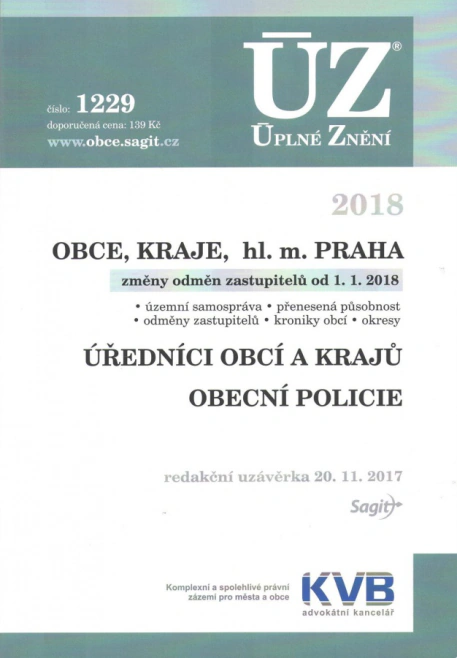 ÚZ č.1229 Obce, kraje, hl. město Praha Nakladatelství Sagit