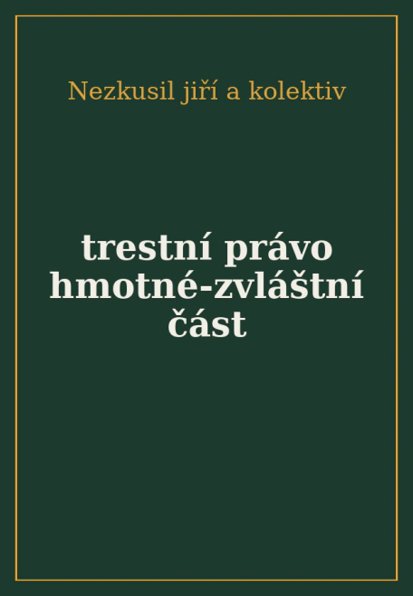 trestní právo hmotné-zvláštní část Panorama