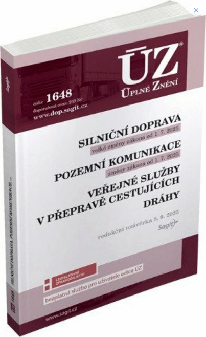 ÚZ č.1648 Silniční doprava, Pozemní komunikace, Veřejné služby v přepravě cestujících, Dráhy Nakladatelství Sagit ÚZ č.1648 Silniční doprava, Pozemní komunikace, Veřejné služby v přepravě cestujících, Dráhy Nakladatelství Sagit