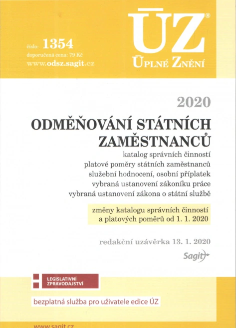 ÚZ č.1354 Odměňování státních zaměstnanců Nakladatelství Sagit