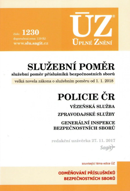 ÚZ č.1230 Služební poměr, Policie Nakladatelství Sagit ÚZ č.1230 Služební poměr, Policie Nakladatelství Sagit