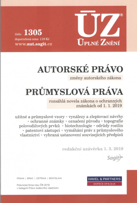 ÚZ č.1305 Autorské právo Nakladatelství Sagit ÚZ č.1305 Autorské právo Nakladatelství Sagit