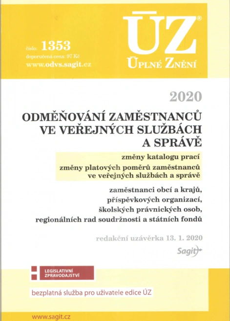 ÚZ č.1353 Odměňování zaměstnanců ve veřejných službách a správě Nakladatelství Sagit