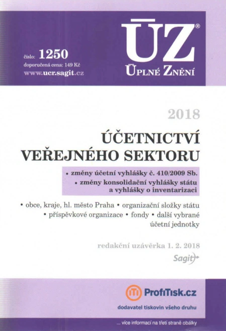ÚZ č.1250 Účetnictví veřejného sektoru Nakladatelství Sagit ÚZ č.1250 Účetnictví veřejného sektoru Nakladatelství Sagit