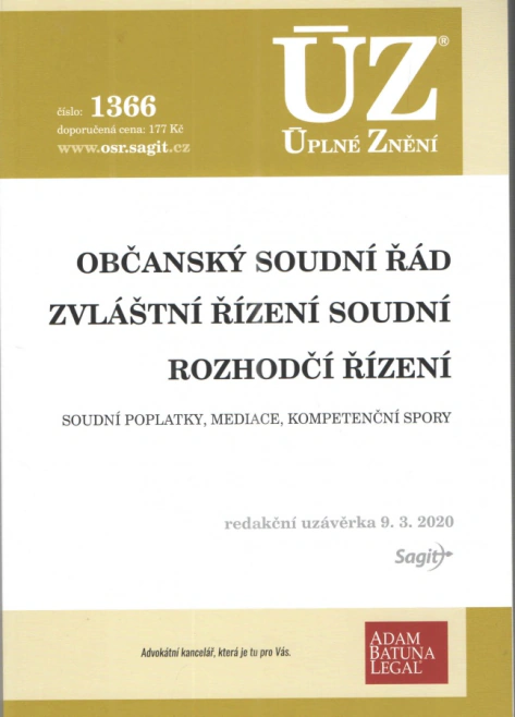 ÚZ č.1366 Občanský soudní řád Nakladatelství Sagit