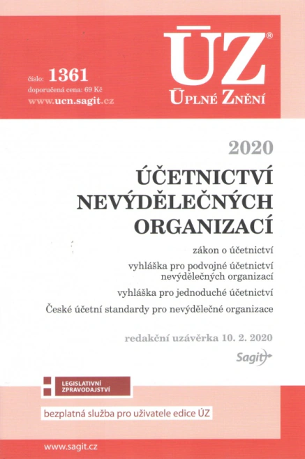 ÚZ č.1361 Účetnictví nevýdělečných organizací Nakladatelství Sagit