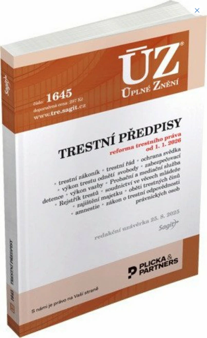 ÚZ č.1645 Trestní předpisy Nakladatelství Sagit ÚZ č.1645 Trestní předpisy Nakladatelství Sagit