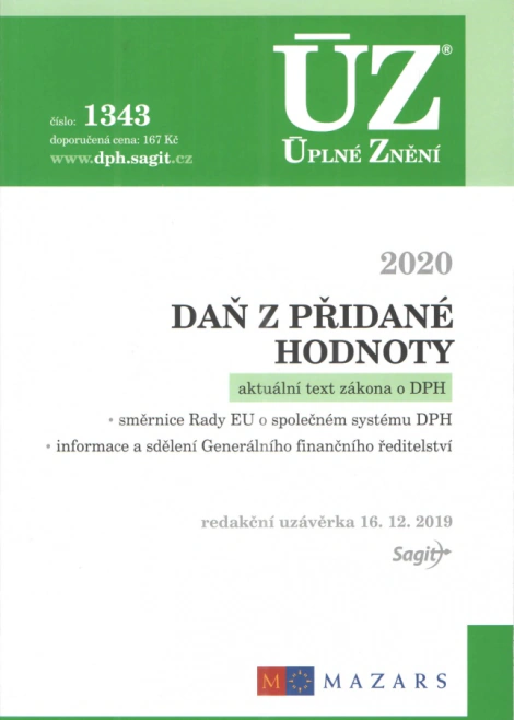 ÚZ č.1343 Daň z přidané hodnoty Nakladatelství Sagit
