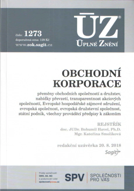 ÚZ č.1273 Obchodní korporace Nakladatelství Sagit ÚZ č.1273 Obchodní korporace Nakladatelství Sagit
