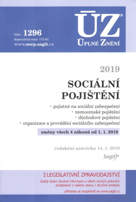 ÚZ č.1296 Sociální pojištění Nakladatelství Sagit