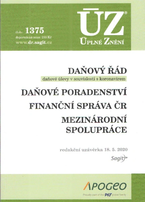ÚZ č.1375 Daňový řád Nakladatelství Sagit ÚZ č.1375 Daňový řád Nakladatelství Sagit