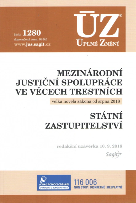 ÚZ č.1280 Mezinárodní justiční spolupráce Nakladatelství Sagit ÚZ č.1280 Mezinárodní justiční spolupráce Nakladatelství Sagit