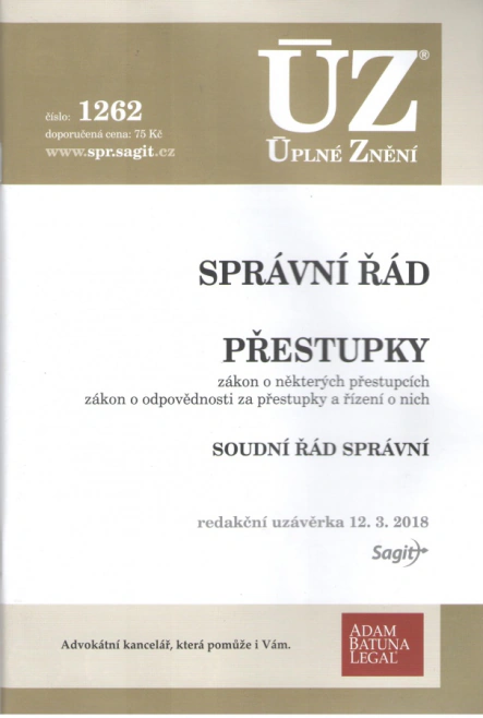 ÚZ č.1262 Správní řád, Přestupky Nakladatelství Sagit