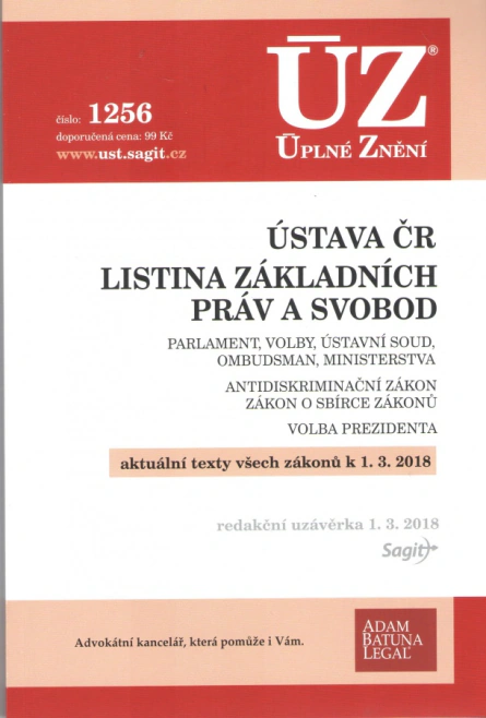 ÚZ č.1256 Ústava ČR, Listina základních práv a svobod Nakladatelství Sagit