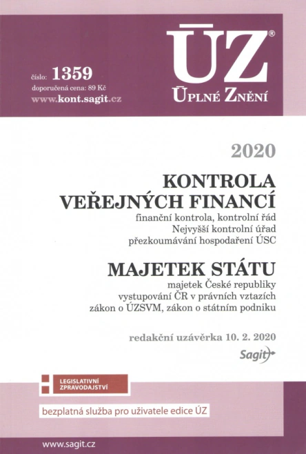 ÚZ č.1359 Kontrola veřejných financí Nakladatelství Sagit ÚZ č.1359 Kontrola veřejných financí Nakladatelství Sagit